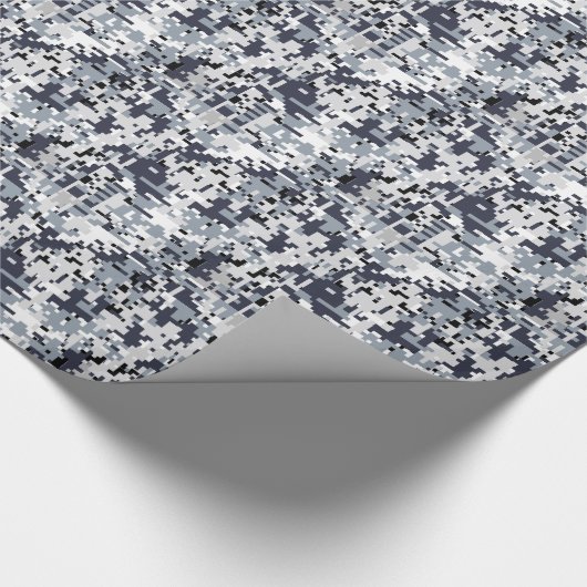 Urban Style Silver Gray Digital Camouflage Geschenkpapier (Ecke)