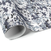 Urban Style Silver Gray Digital Camouflage Geschenkpapier (Rolleneckpunkt)
