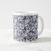 Urban Style Silver Gray Digital Camouflage Jumbo-Tasse (Vorderseite Rechts)
