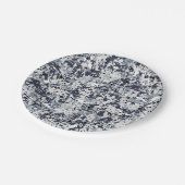 Urban Style Silver Gray Digital Camouflage Pappteller (Schrägansicht)