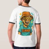 Urban Summer Vibes Cartoon T-Shirt - Bright & Fun  (Rückseite)