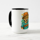 Urban Summer Vibes Cartoon T-Shirt - Bright & Fun Tasse (Vorderseite Links)