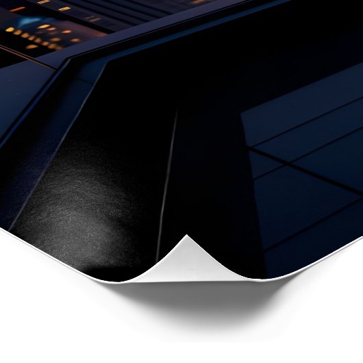 Urban Sunset Reflections Poster (Ecke)