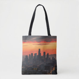 Urban Sunset Skyline - Over - Print Totbeutel Tasche