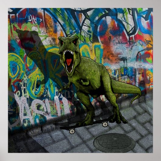 Urban T-Rex Poster (Vorne)