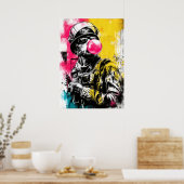 Urban Tactical Figure With Bubblegum Contemporary  Poster (Küche)