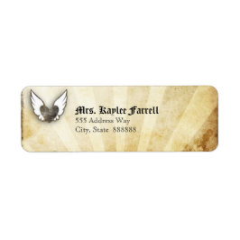 Urban Tattoo Winged Heart Mailer Adressenmarken