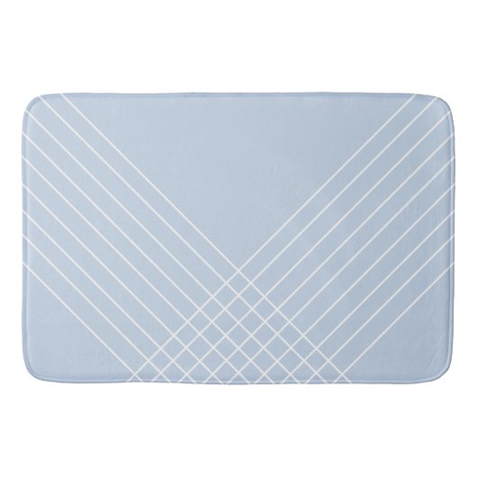 Urban Trendy Geometric Light Blue Badematte (Vorderseite)