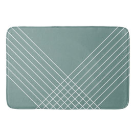 Urban Trendy Geometric Sage Green Badematte