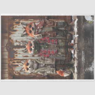 Urban Trio Fox Bruderschaft Dekoupage Seidenpapier