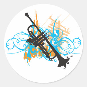 Urban Trumpet Runder Aufkleber