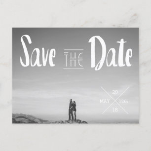 Urban Typografy Foto Save the Date Ankündigungspostkarte