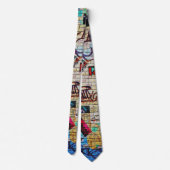 Urban Untergrund NY Graffiti Neck Tie Krawatte (Rückseite)