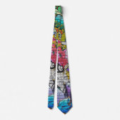 Urban Untergrund NY Graffiti Neck Tie Krawatte (Rückseite)