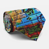 Urban Untergrund NYC Graffiti Neck Tie Krawatte (Gerollt)