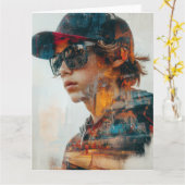 Urban Vibe Birthday Card Karte (Gelbe Blume)