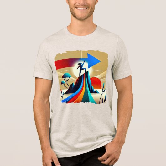 Urban Vibes - Graffiti-Inspirierter Abstrakter T - Tri-Blend Shirt (Vorderseite)
