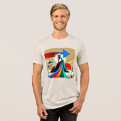 Urban Vibes - Graffiti-Inspirierter Abstrakter T - Tri-Blend Shirt (Vorderseite voll)