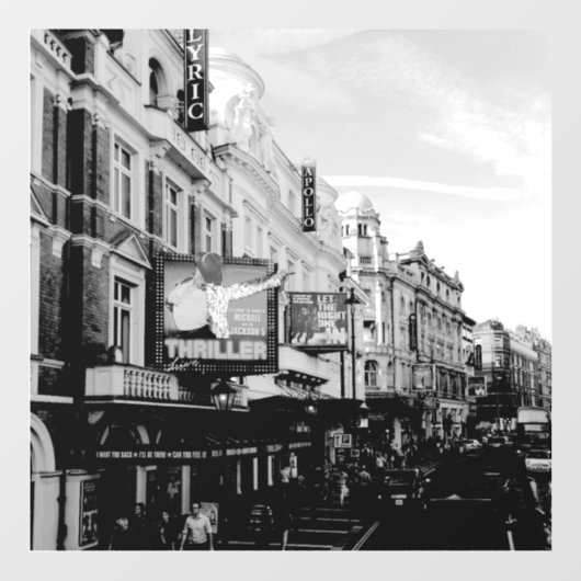 Urban Vintag Downtown City City Fensteraufkleber (Blatt)