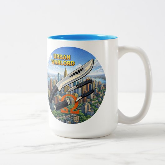 Urban Warlord (Circular) Zweifarbige Tasse (Rechts)