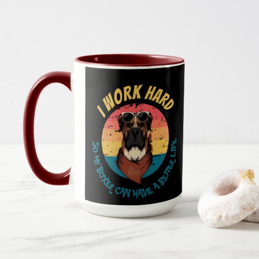 Urban Warrior BOXER I ARBEITET HARTE Tasse (Mit Donut)