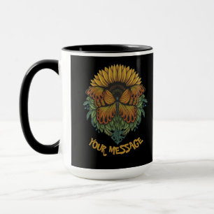 Urban Warrior Gold Sonnenblume Butterfly Tasse