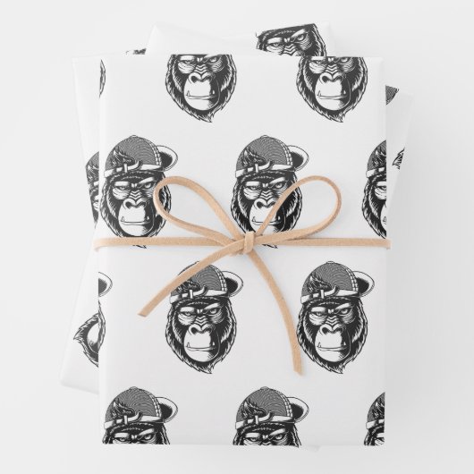 Urban Warrior Gorilla Wrapping Paper Sheets Geschenkpapier Set (Beispiel)