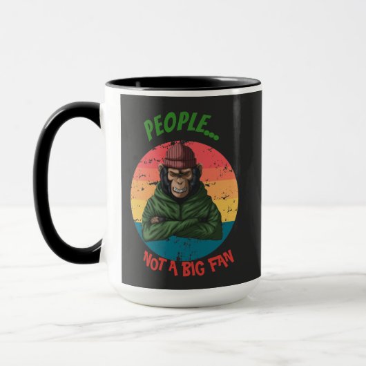 Urban Warrior Green Angry Monkey Tasse (Links)