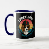 Urban Warrior ICH ARBEITE HART KÖTER! Tasse (Links)