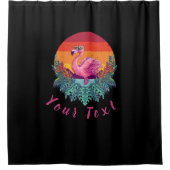 Urban Warrior Sunset PINK FALMINGO Duschvorhang (Vorderseite)