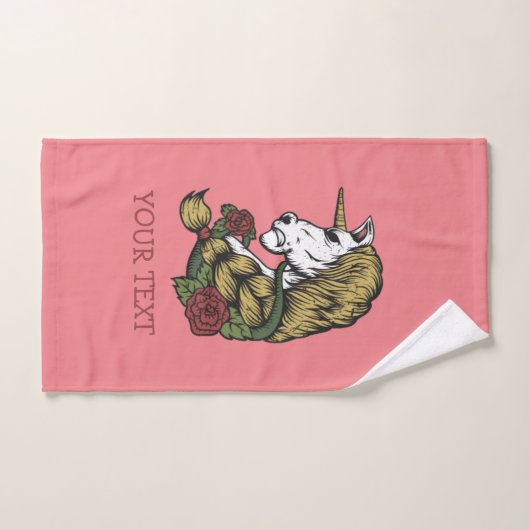 Urban Warrior Unicorn Rose Badetuch Set (Handtuch)