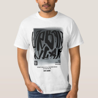 Urban-Wear-Shirt - Schwarzes Graffiti-Streetwear-T T-Shirt