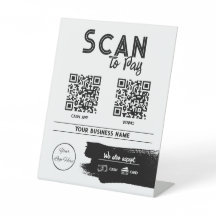 Urban white 2 QR-Codes Tatttoo Shop Scan zu zahlen