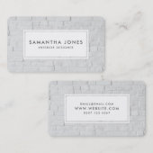 Urban White Bridge Simple Modern Interior Designer Visitenkarte (Vorne/Hinten)