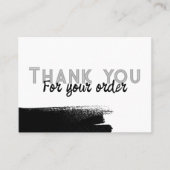 Urban white mit Logo Hipster vielen Dank Visitenkarte (Vorderseite)