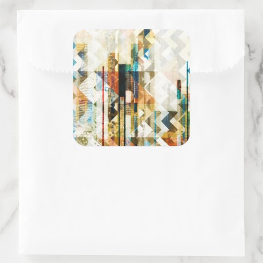 Urban Zickzack II Quadratischer Aufkleber (Tasche)