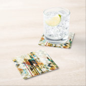 Urban Zickzack II Rechteckiger Pappuntersetzer (Vor Ort)