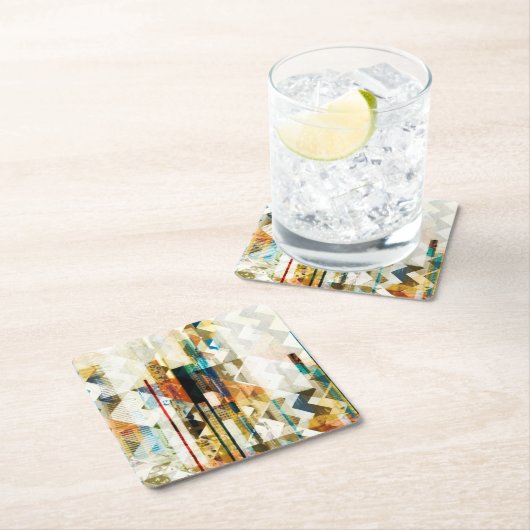 Urban Zickzack II Rechteckiger Pappuntersetzer (Vor Ort)