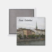 Urban Zurich Switzerland City View Foto Magnet (Vorderseite/Rückseite)