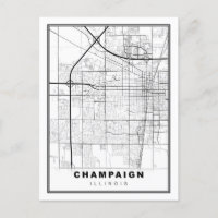 Urbana-Champaign-Karte