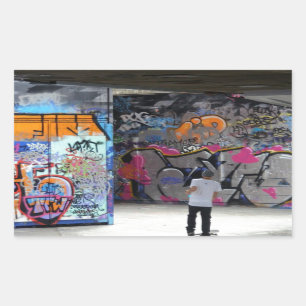 Urband Straße Kunst-Graffiti Rechteckiger Aufkleber