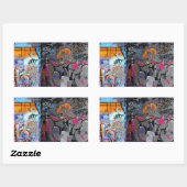 Urband Street Art-Graffiti Rechteckiger Aufkleber (Blatt)