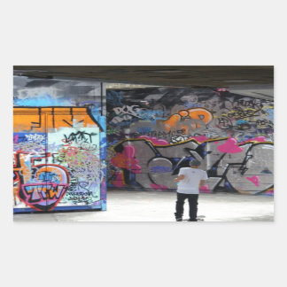 Urband Street Art-Graffiti Rechteckiger Aufkleber