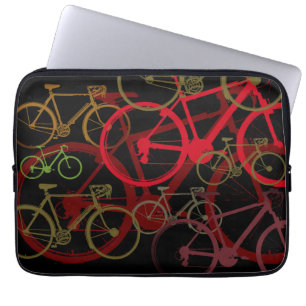 urbane Fahrräder mit sportlichen Themen Laptopschutzhülle