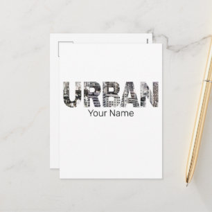 Urbane Hauptstadt Briefe Urbaner Vintages Design Feiertagspostkarte