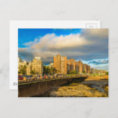 Urbane Landschaft an der Küste, Montevideo, Urugua Postkarte (Vorne/Hinten)