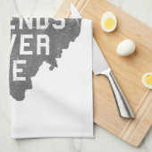 Urbane Legenden Die nie Staat von Ohio Not leidend Geschirrtuch (Viertel Falte)