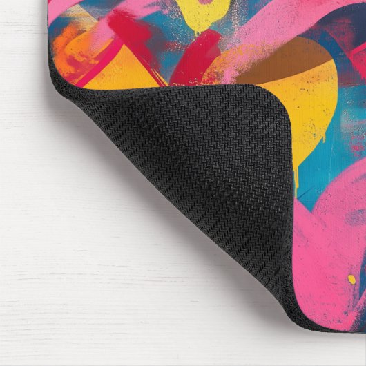 Urbane Liebe: Graffiti Hearts Mousepad (Ecke)