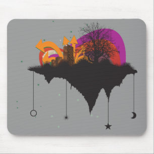 urbane Stadt in den Wolken Mousepad