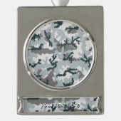 Urbane Tarnung Banner-Ornament Silber (Vorderseite)